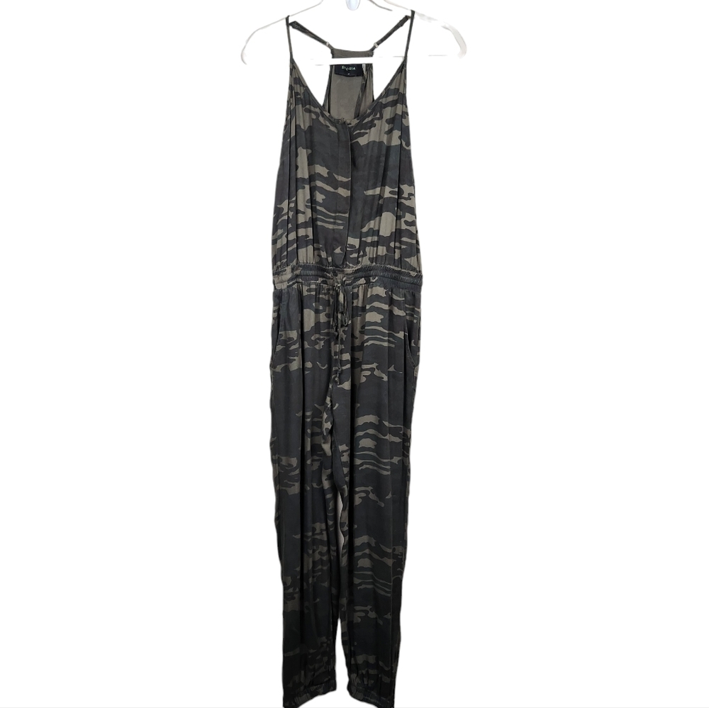 Storia Camo Jogger Jumpsuit Adjustable Straps Women's Size Medium - Picture 2 of 12